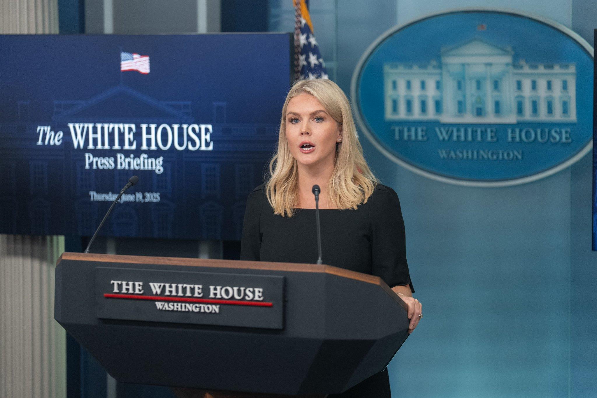 △美国白宫新闻秘书卡罗琳·莱维特(资料图)